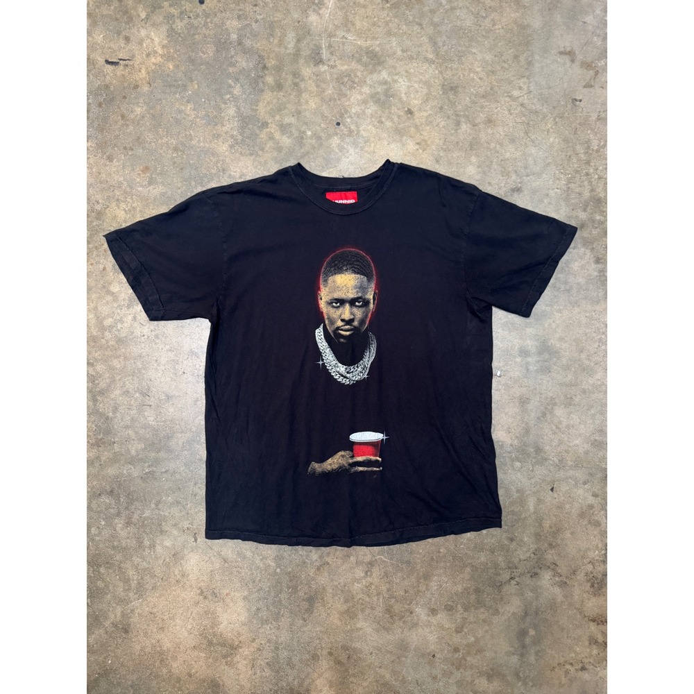 4Hunnid YG Rapper‎ Graphic T Shirt Mens XL Black Hip Hop Streetwear Tee